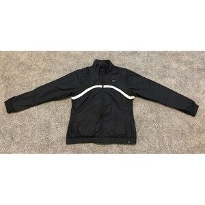 Nike Black Tennis Windbreaker Jacket Boys Size Large